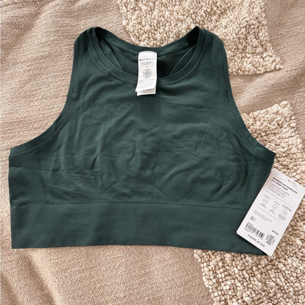 Dark Green Athleta Crop Top